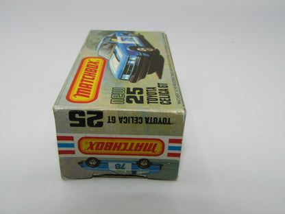 Matchbox Superfast No 25D Toyota Celica GT Yellow Fever USA Picture Box