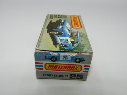 Matchbox Superfast No 25D Toyota Celica GT Yellow Fever USA Picture Box