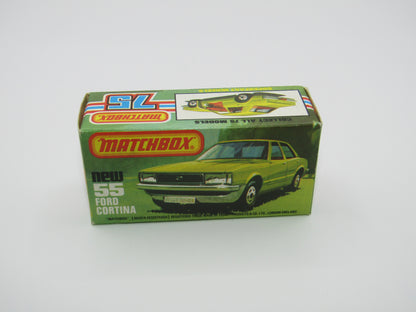 Matchbox Superfast 55D Ford Cortina DARK Red Yellow Interior