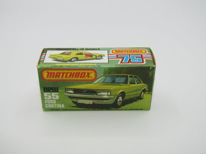 Matchbox Superfast 55D Ford Cortina DARK Red Yellow Interior