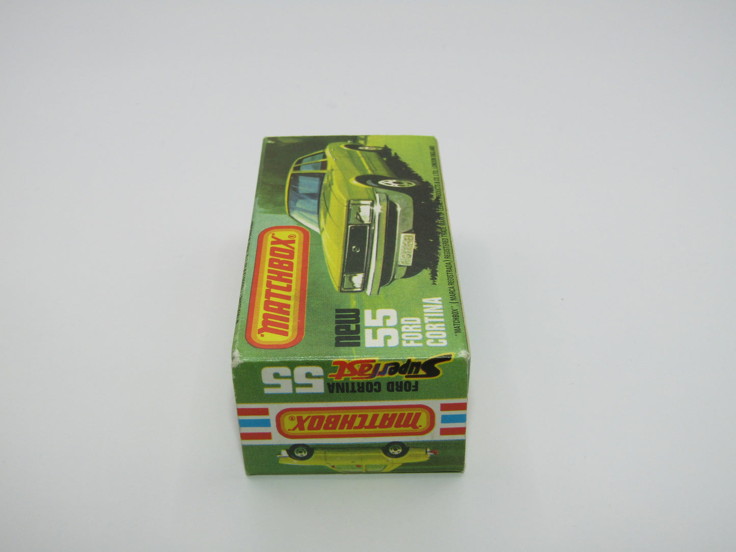 Matchbox Superfast 55D Ford Cortina DARK Red Yellow Interior