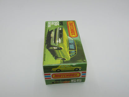 Matchbox Superfast 55D Ford Cortina DARK Red Yellow Interior