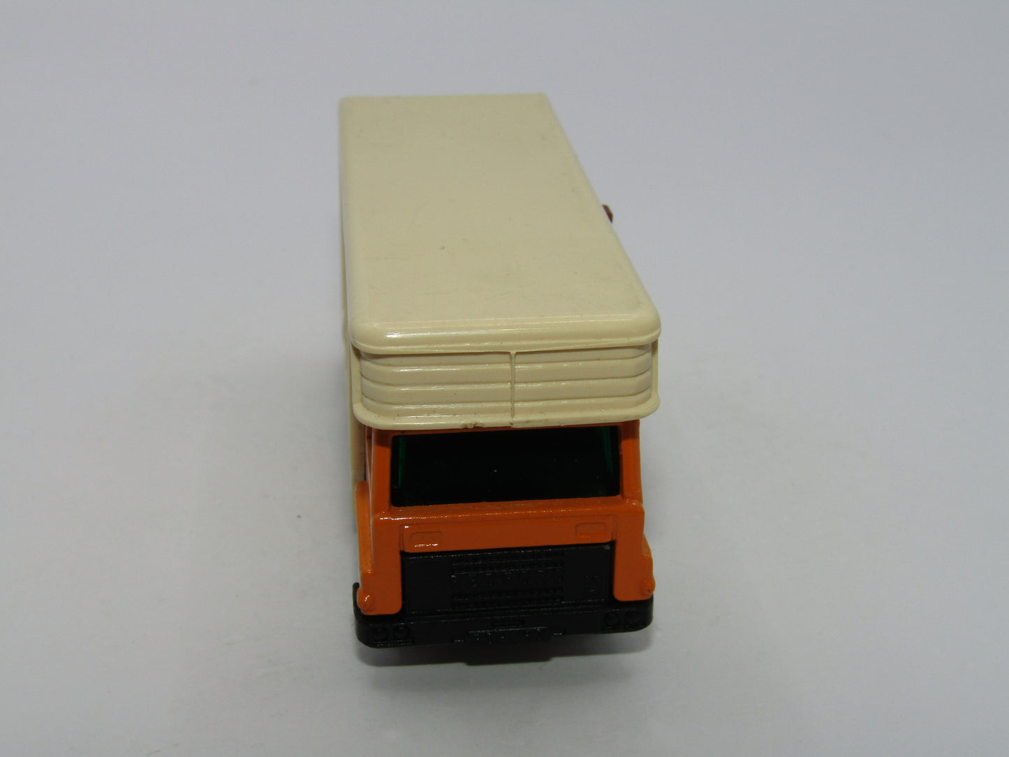 Matchbox Superfast 40B Horse Box Orange Dark Brown Door Satin Black base