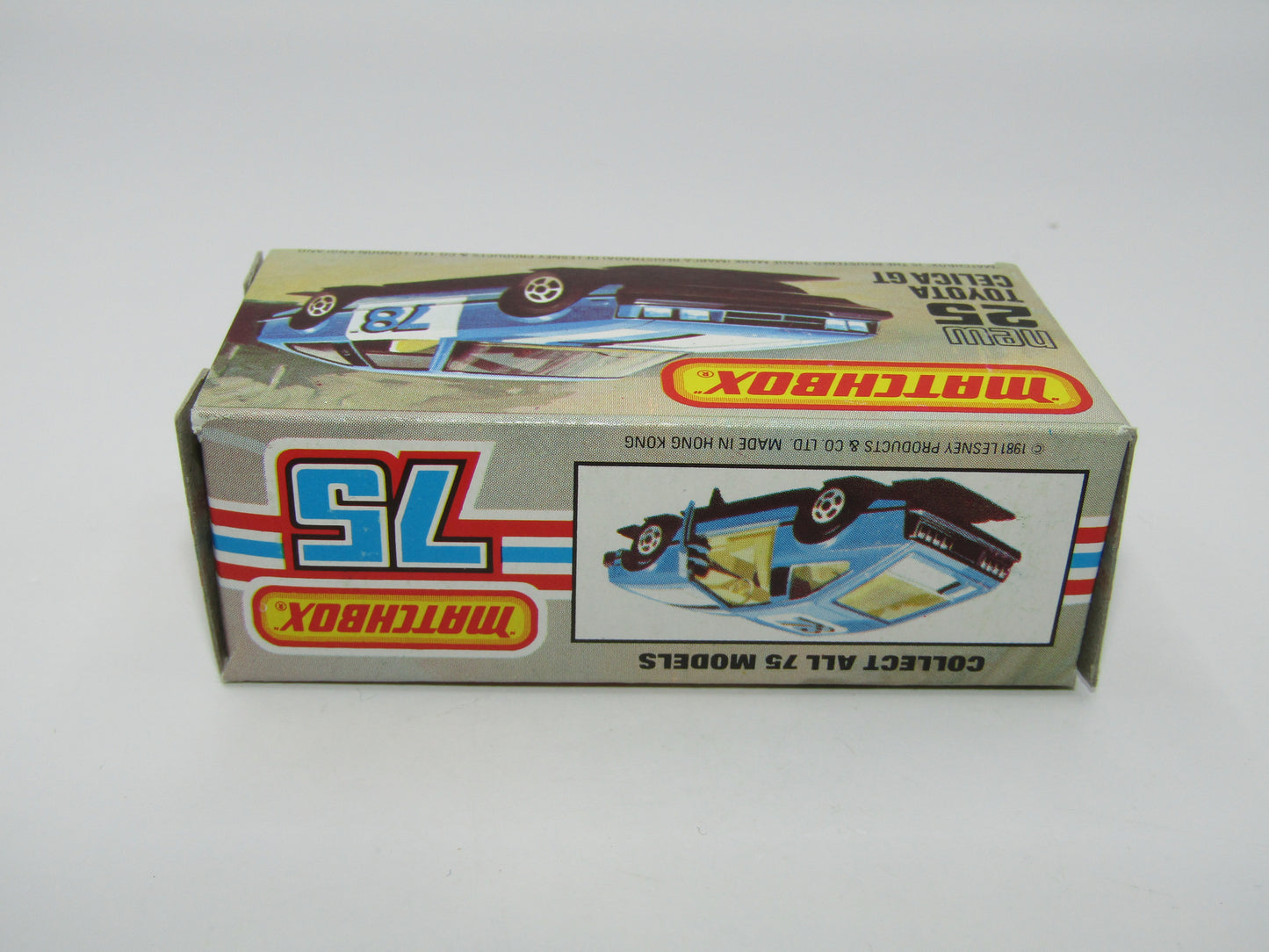 Matchbox Superfast No 25D Toyota Celica GT Blue Interior Black Pillar USA Picture Box