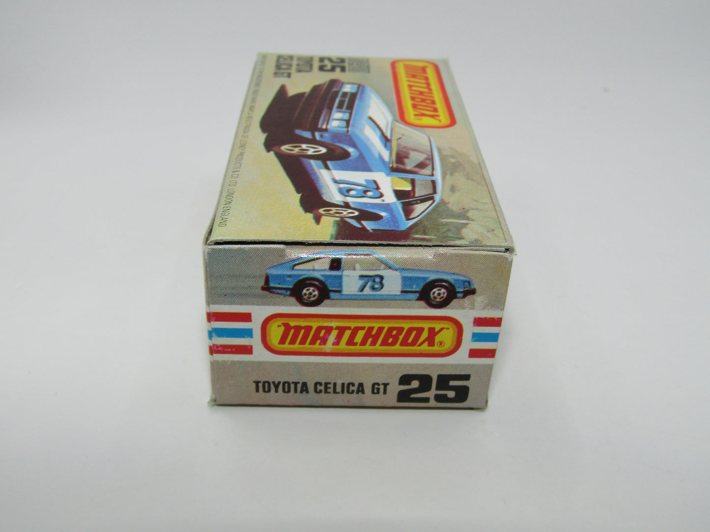 Matchbox Superfast No 25D Toyota Celica GT Blue Interior Black Pillar USA Picture Box