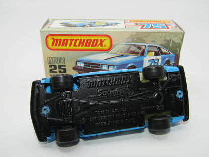 Matchbox Superfast No 25D Toyota Celica GT WHITE Interior & MC Wheels USA Picture Box