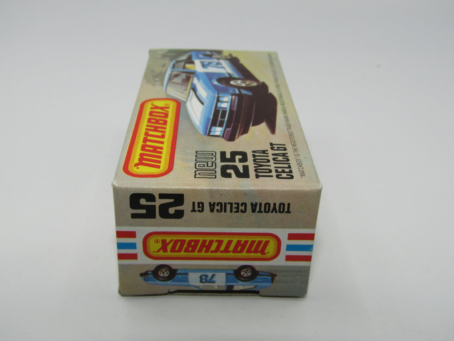 Matchbox Superfast No 25D Toyota Celica GT WHITE Interior & MC Wheels USA Picture Box