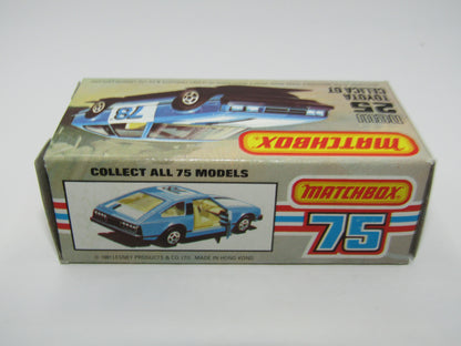 Matchbox Superfast No 25D Toyota Celica GT WHITE Interior & MC Wheels USA Picture Box