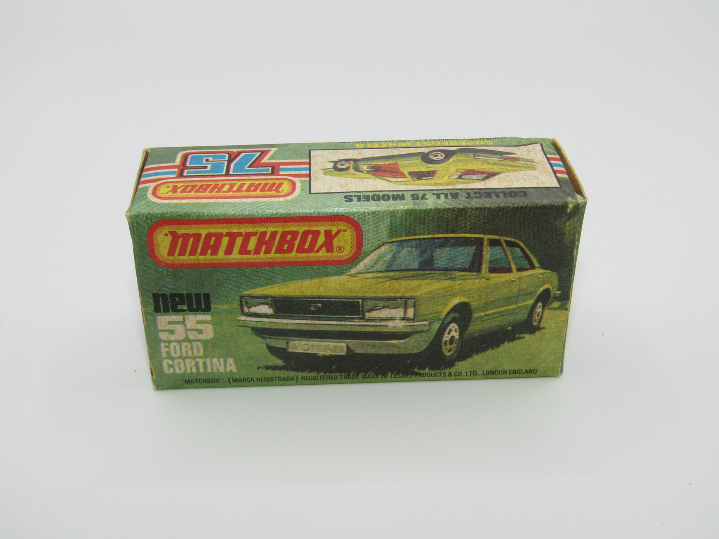 Matchbox Superfast 55D Ford Cortina Metallic Green Red Interior