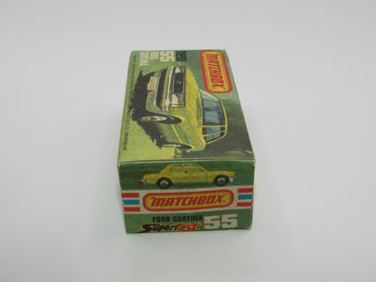 Matchbox Superfast 55D Ford Cortina Metallic Green Red Interior