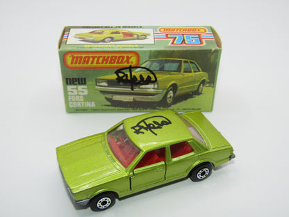 Matchbox Superfast 55D Ford Cortina Signed by Lesney Designer RSJH