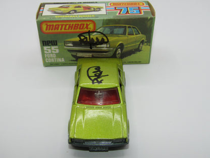 Matchbox Superfast 55D Ford Cortina Signed by Lesney Designer RSJH