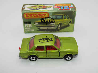 Matchbox Superfast 55D Ford Cortina Signed by Lesney Designer RSJH