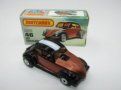 Matchbox Superfast No 46D Hot Chocolate LIGHT Metallic Brown USA Picture Box