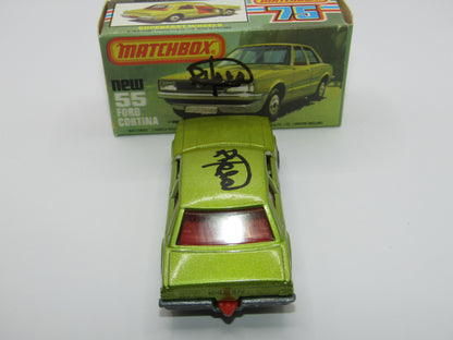 Matchbox Superfast 55D Ford Cortina Signed by Lesney Designer RSJH