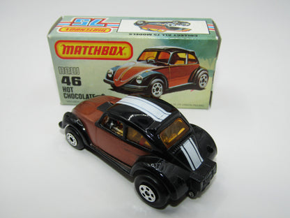 Matchbox Superfast No 46D Hot Chocolate LIGHT Metallic Brown USA Picture Box