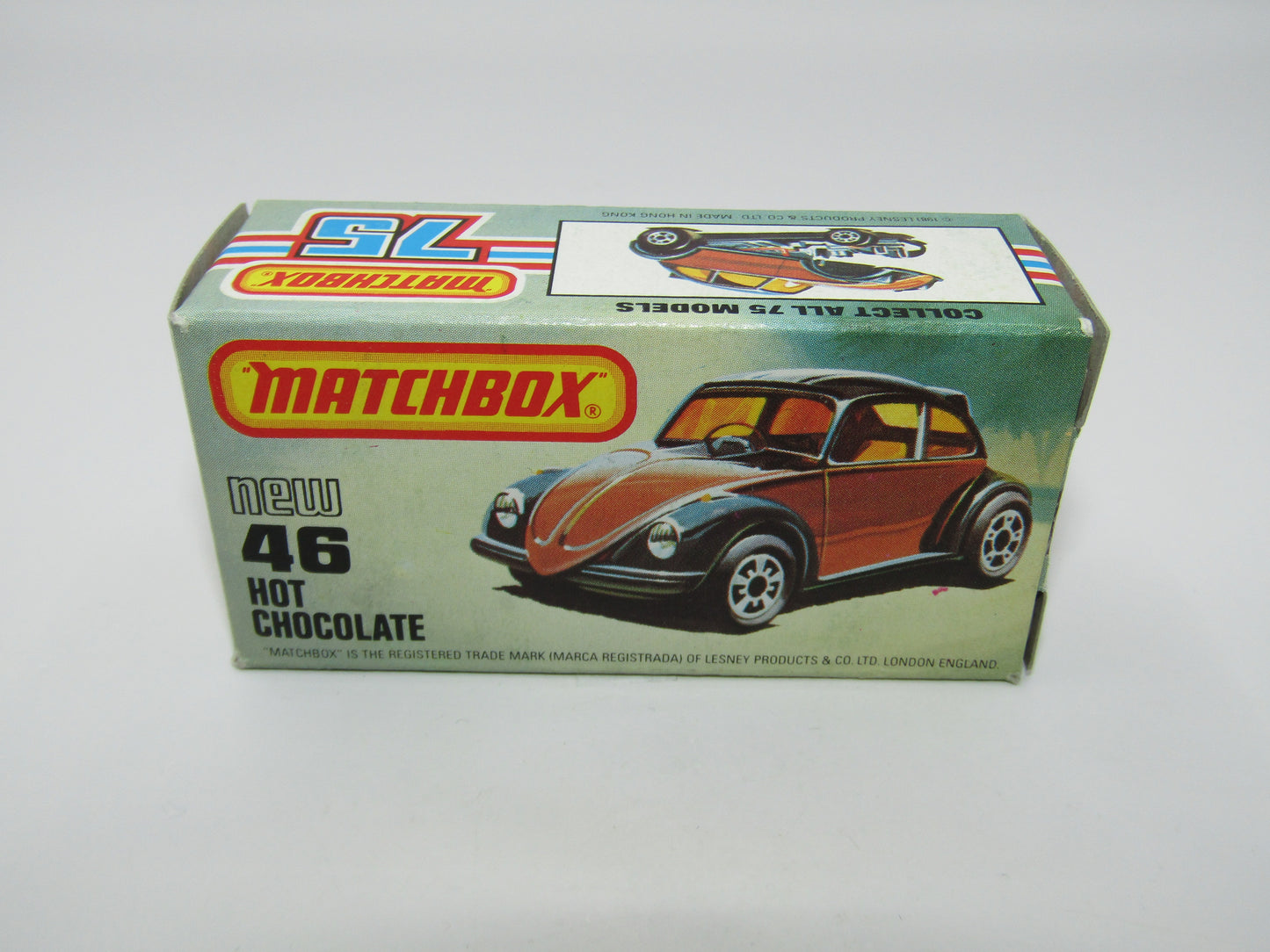 Matchbox Superfast No 46D Hot Chocolate LIGHT Metallic Brown USA Picture Box