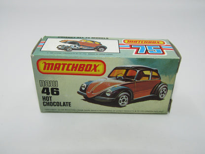 Matchbox Superfast No 46D Hot Chocolate LIGHT Metallic Brown USA Picture Box