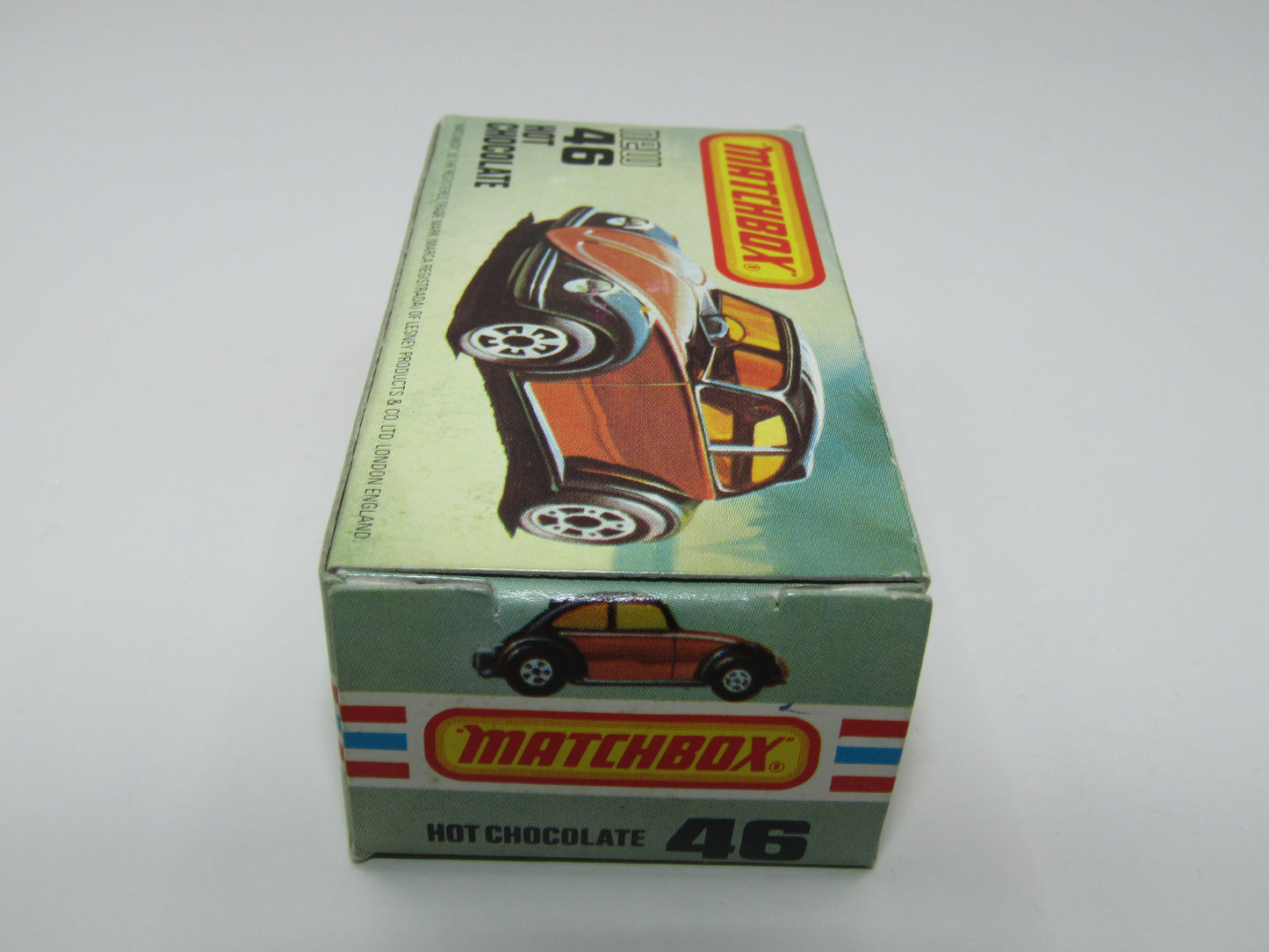 Matchbox Superfast No 46D Hot Chocolate LIGHT Metallic Brown USA Picture Box