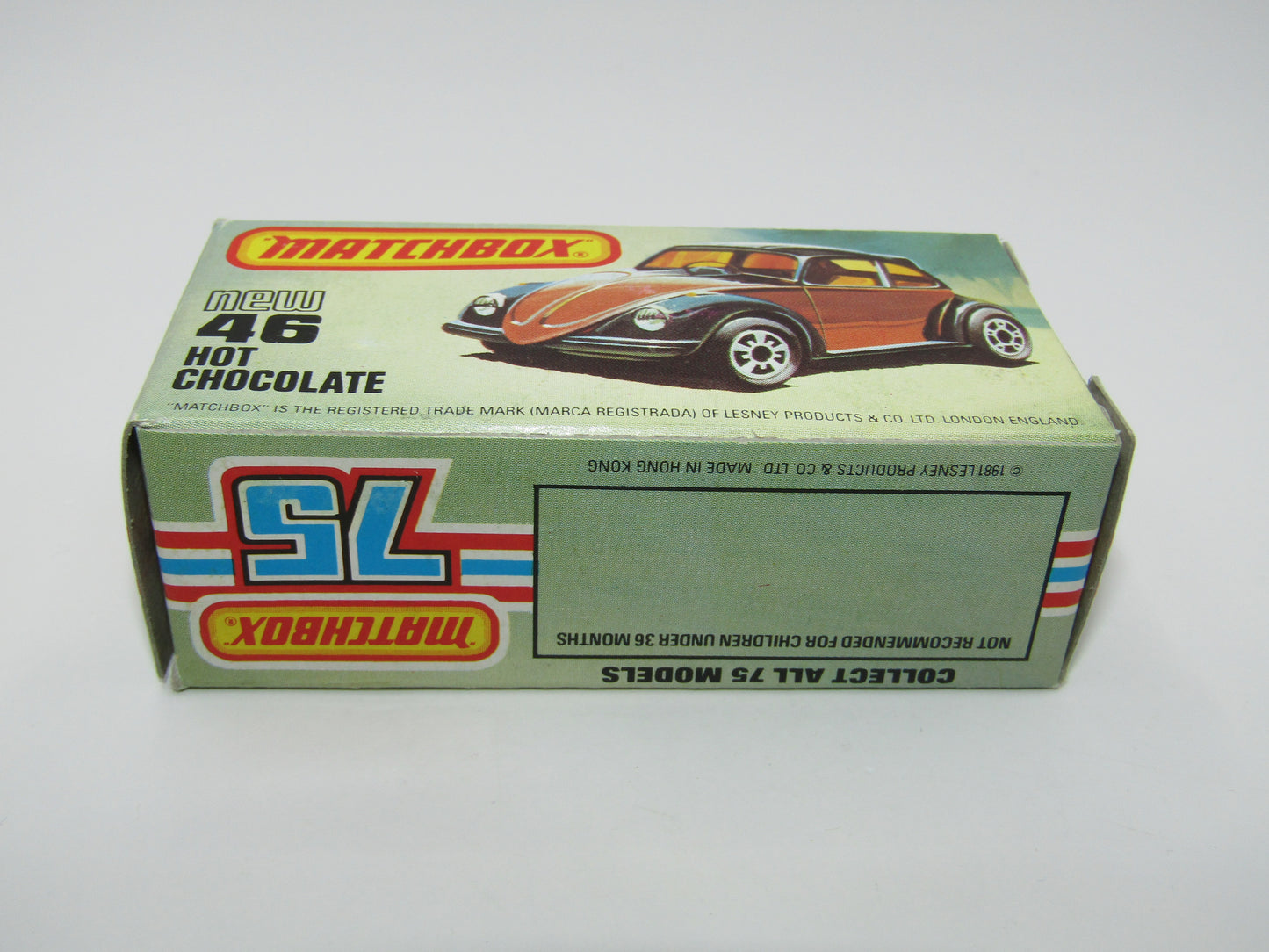 Matchbox Superfast No 46D Hot Chocolate LIGHT Metallic Brown USA Picture Box