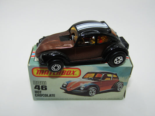 Matchbox Superfast No 46D Hot Chocolate Dark Metallic Brown USA Picture Box