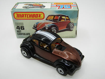 Matchbox Superfast No 46D Hot Chocolate Dark Metallic Brown USA Picture Box