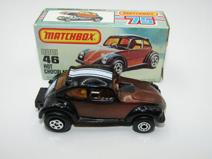 Matchbox Superfast No 46D Hot Chocolate Dark Metallic Brown USA Picture Box