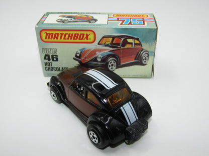Matchbox Superfast No 46D Hot Chocolate Dark Metallic Brown USA Picture Box