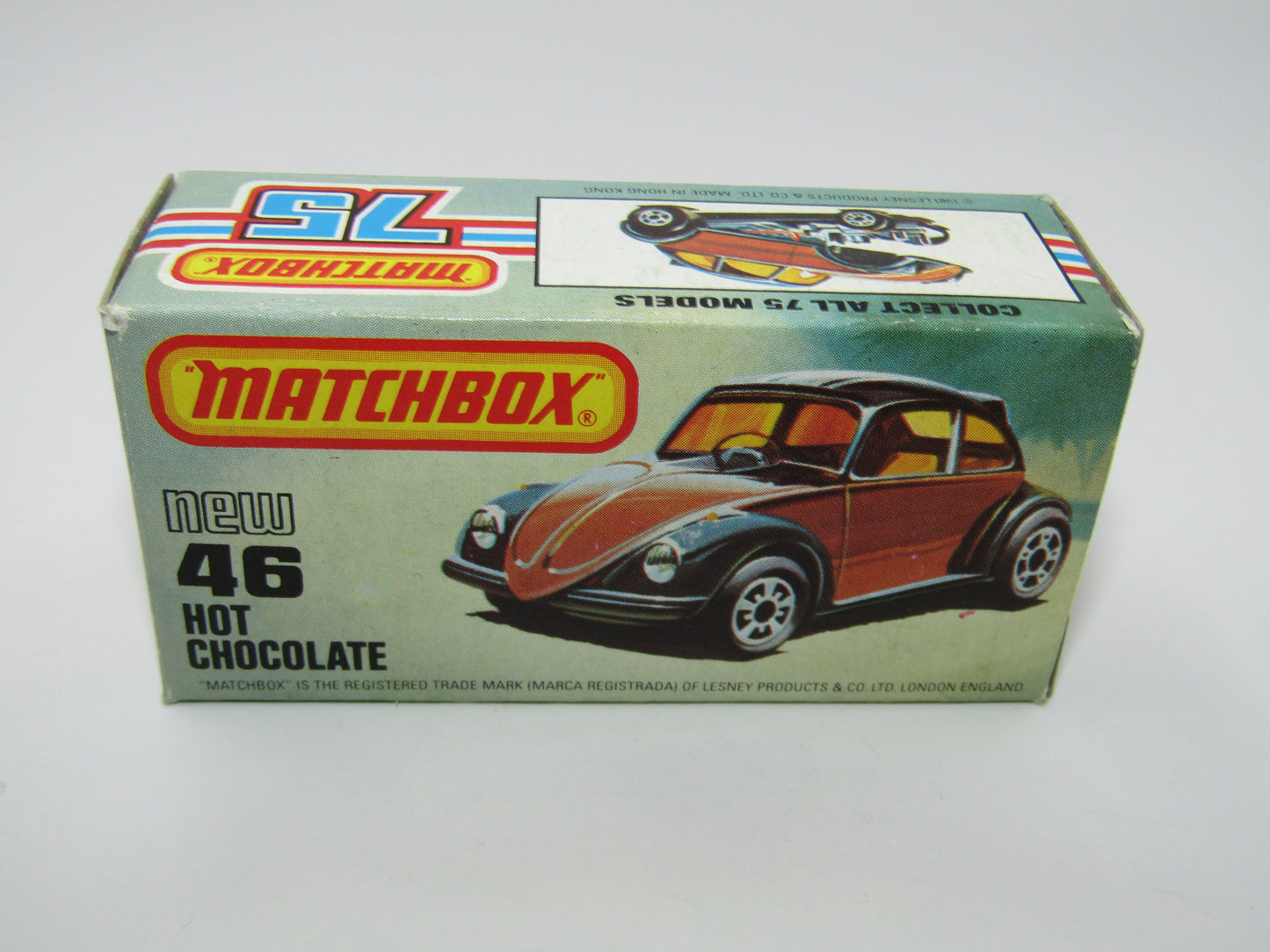 Matchbox Superfast No 46D Hot Chocolate Dark Metallic Brown USA Picture Box