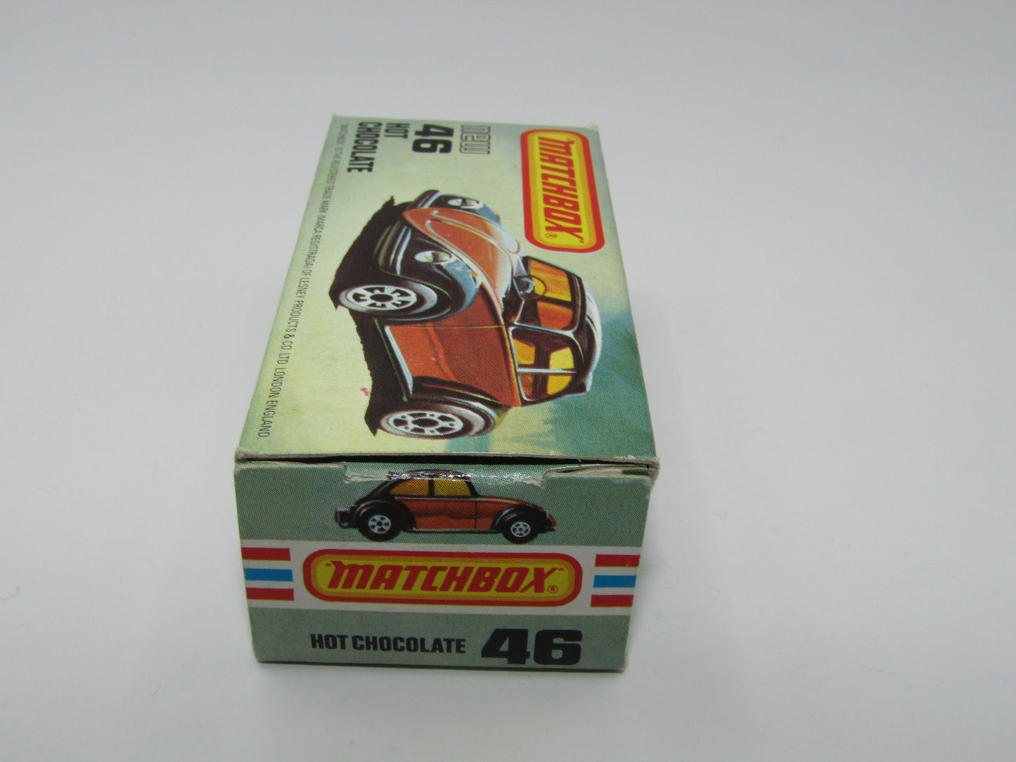 Matchbox Superfast No 46D Hot Chocolate Dark Metallic Brown USA Picture Box