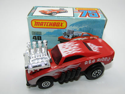 Matchbox Superfast No 48D Red Rider Hong Kong Base USA Picture Box