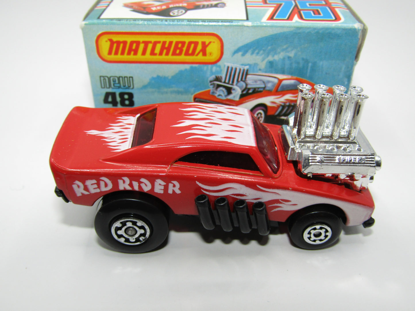 Matchbox Superfast No 48D Red Rider Hong Kong Base USA Picture Box