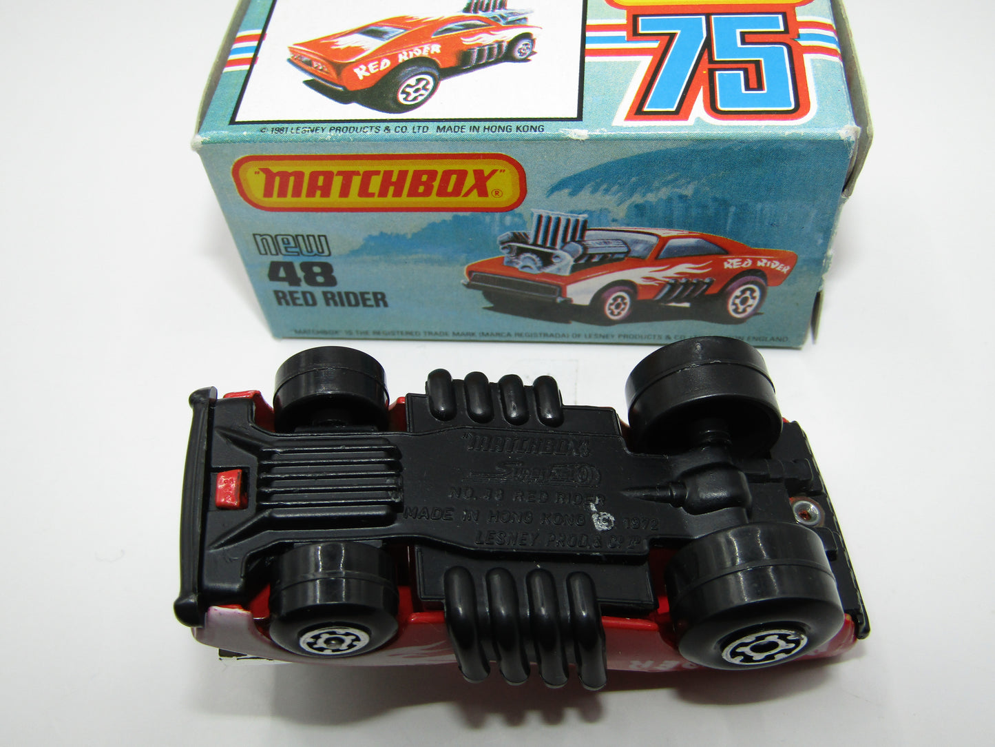 Matchbox Superfast No 48D Red Rider Hong Kong Base USA Picture Box