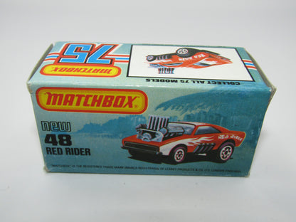 Matchbox Superfast No 48D Red Rider Hong Kong Base USA Picture Box