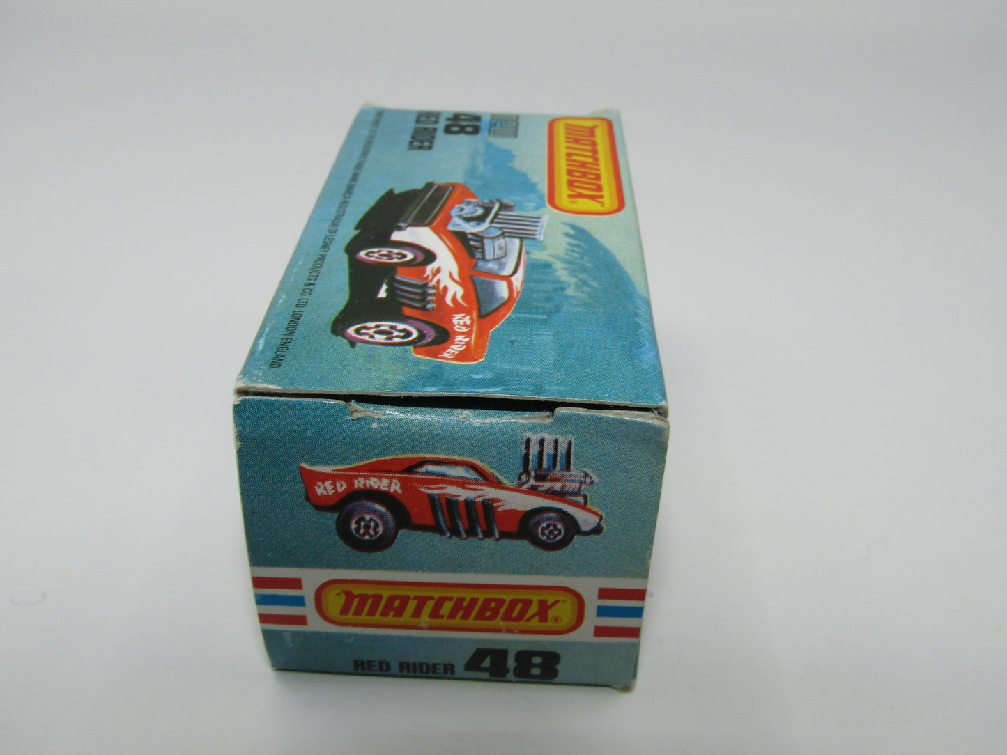 Matchbox Superfast No 48D Red Rider Hong Kong Base USA Picture Box