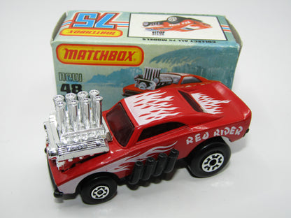 Matchbox Superfast No 48D Red Rider ENGLAND Base USA Picture Box