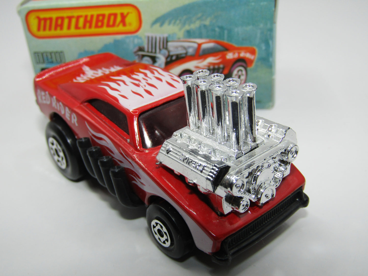 Matchbox Superfast No 48D Red Rider ENGLAND Base USA Picture Box