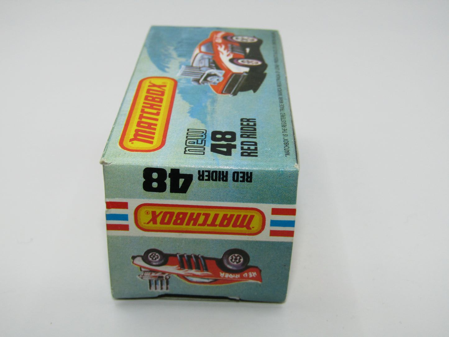 Matchbox Superfast No 48D Red Rider ENGLAND Base USA Picture Box