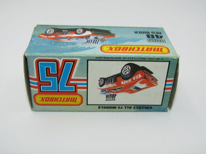 Matchbox Superfast No 48D Red Rider ENGLAND Base USA Picture Box