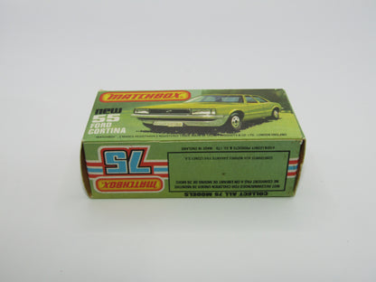Matchbox Superfast 55D Ford Cortina Red White Interior Silver Base