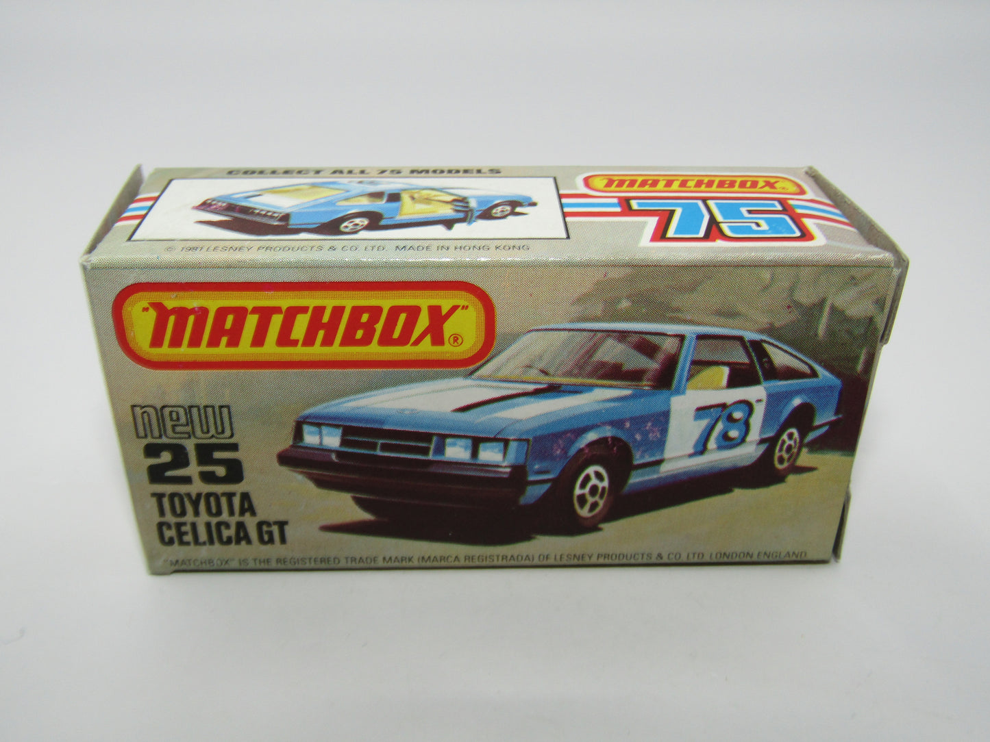 Matchbox Superfast No 25D Toyota Celica GT Blue Interior USA Picture Box