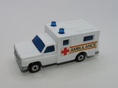 Matchbox Superfast 41C Ambulance Red Cross Labels Grey Interior