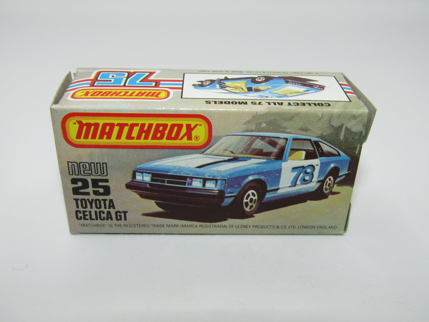 Matchbox Superfast No 25D Toyota Celica GT Blue Interior USA Picture Box