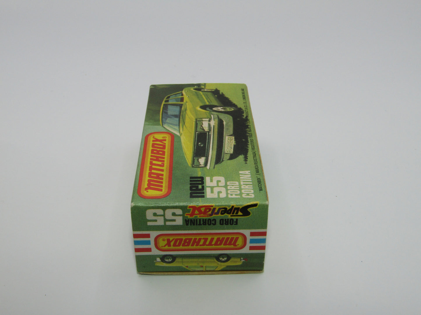 Matchbox Superfast 55D Ford Cortina Red GLOW Windows UNPAINTED Base