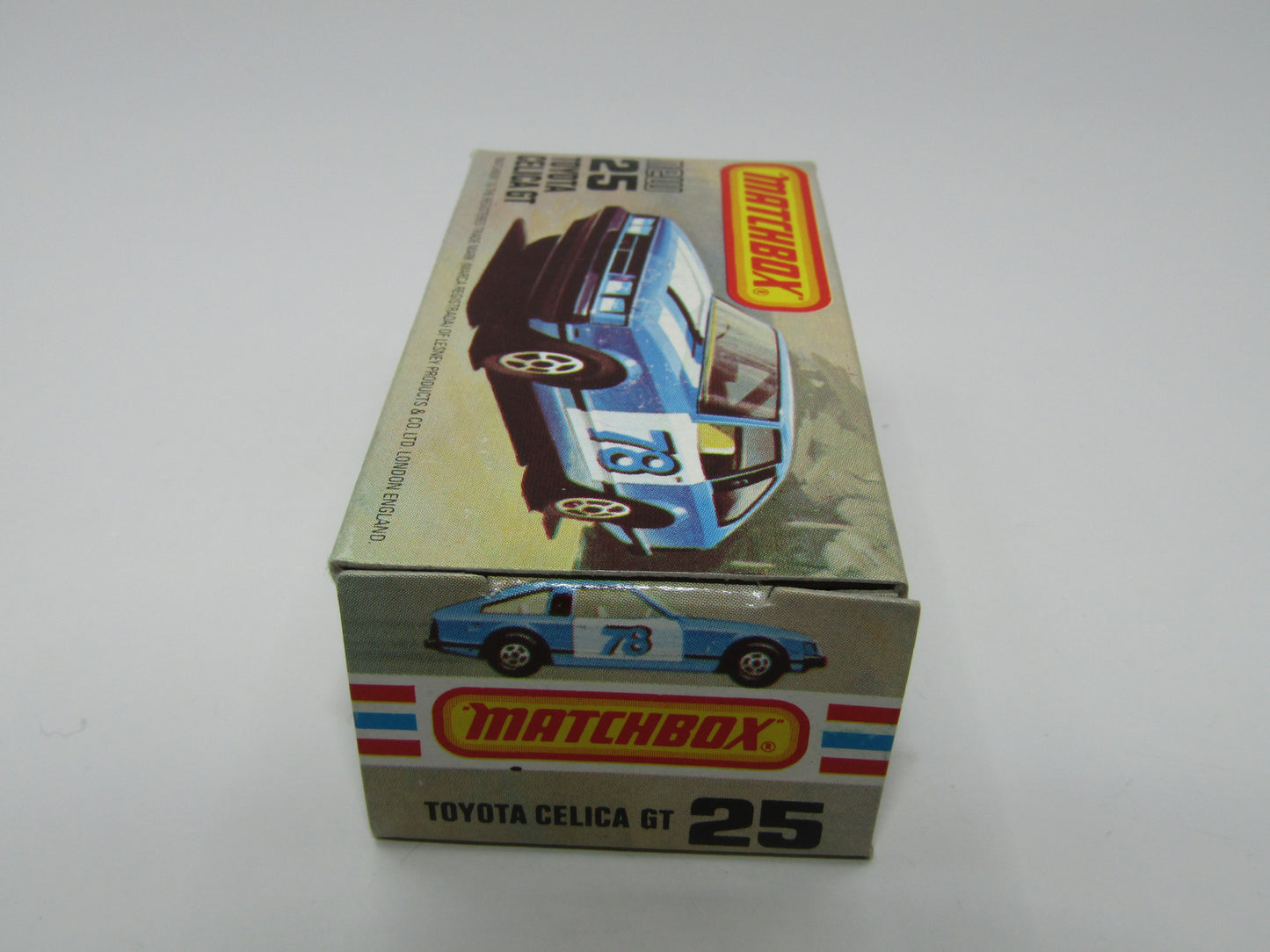 Matchbox Superfast No 25D Toyota Celica GT Blue Interior USA Picture Box