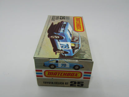 Matchbox Superfast No 25D Toyota Celica GT Blue Interior USA Picture Box