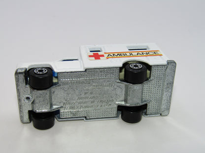 Matchbox Superfast 41C Ambulance Red Cross Labels Grey Interior
