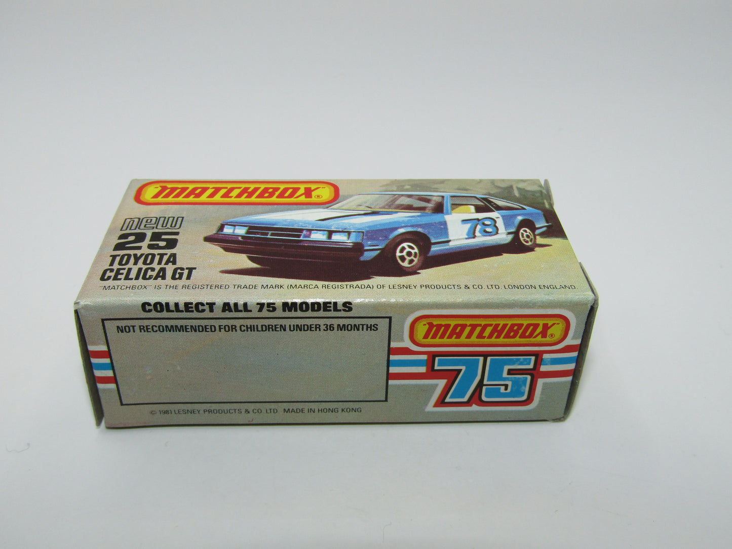 Matchbox Superfast No 25D Toyota Celica GT Blue Interior USA Picture Box