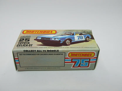Matchbox Superfast No 25D Toyota Celica GT Blue Interior USA Picture Box