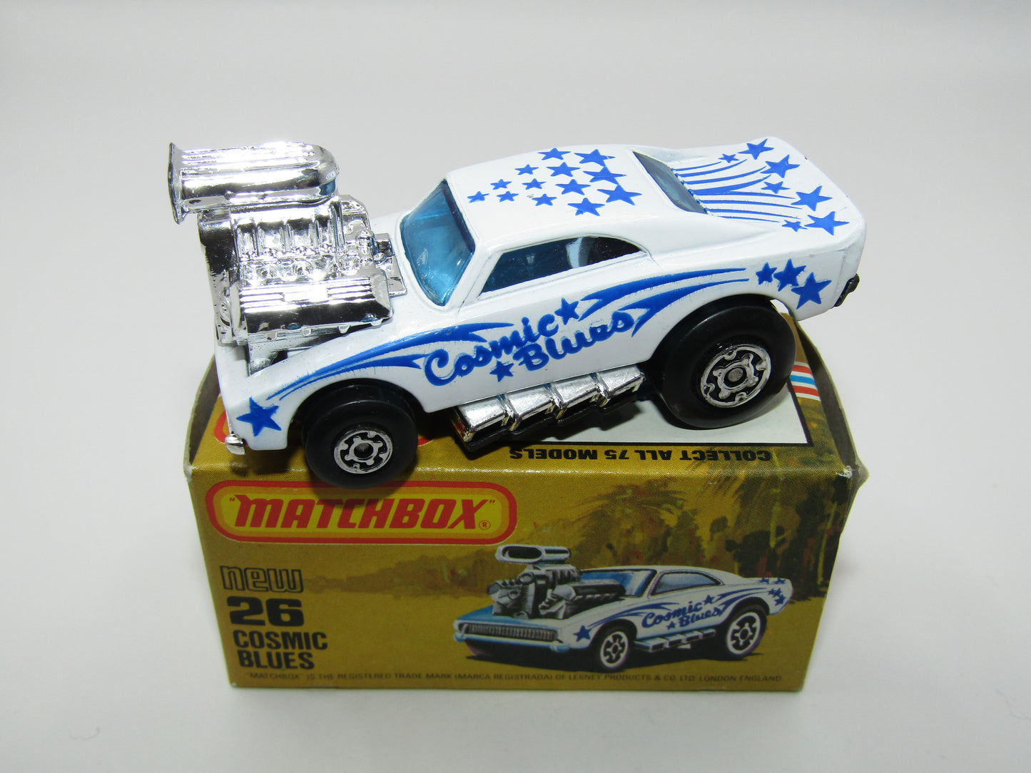 Matchbox Superfast No 26D Cosmic Blues USA Picture Box